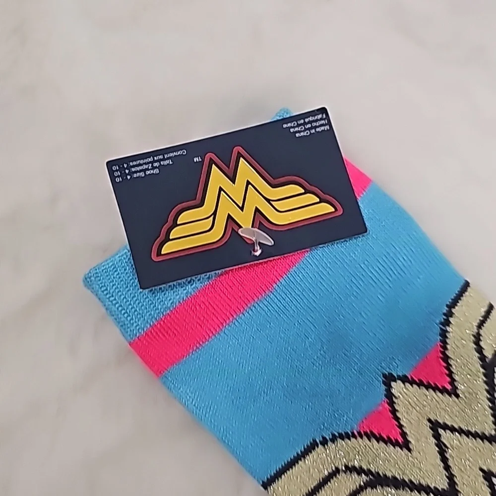 DC Wonder Woman Kneww High Pink Women's Socks Size 4-10